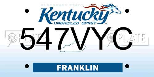 547VYC Kentucky License Plate