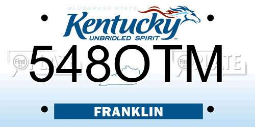 548OTM Kentucky License Plate
