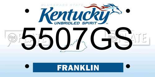 5507GS Kentucky License Plate