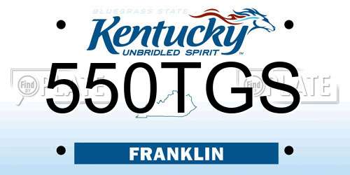 550TGS Kentucky License Plate