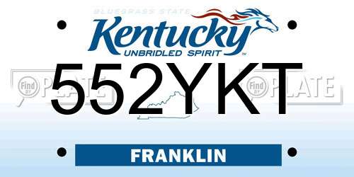 552YKT Kentucky License Plate