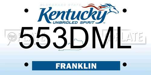553DML Kentucky License Plate