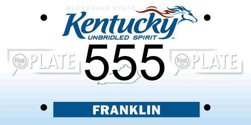 555 Kentucky License Plate