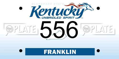 556 Kentucky License Plate