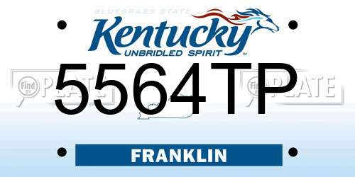 5564TP Kentucky License Plate