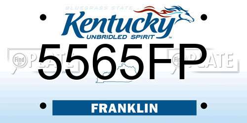 5565FP Kentucky License Plate