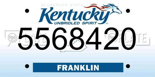 5568420 Kentucky License Plate
