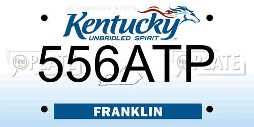 556ATP Kentucky License Plate