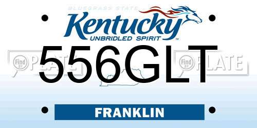556GLT Kentucky License Plate