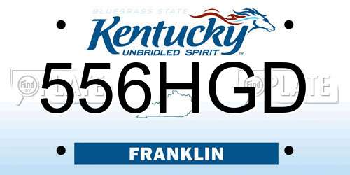 556HGD Kentucky License Plate