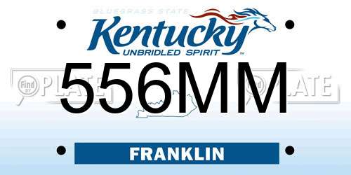 556MM Kentucky License Plate