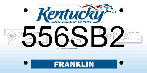 556SB2 Kentucky License Plate
