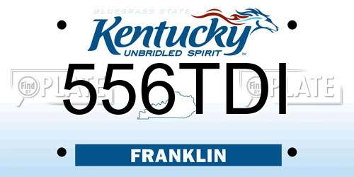 556TDI Kentucky License Plate