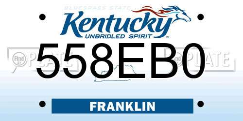 558EB0 Kentucky License Plate