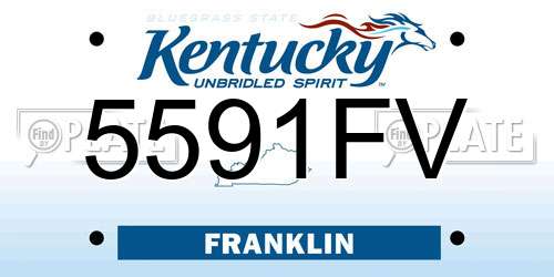 5591FV Kentucky License Plate
