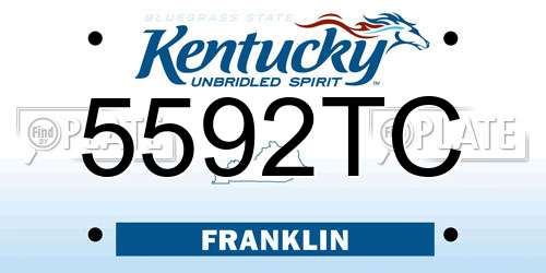 5592TC Kentucky License Plate