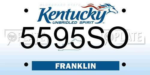 5595SO Kentucky License Plate