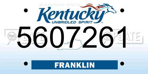 5607261 Kentucky License Plate