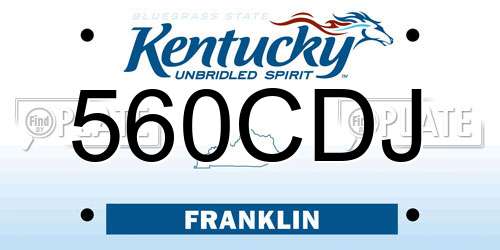 560CDJ Kentucky License Plate