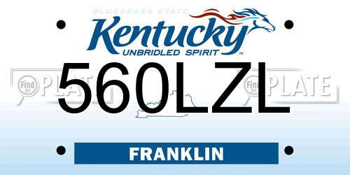 560LZL Kentucky License Plate
