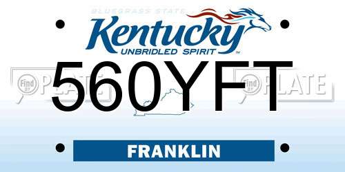 560YFT Kentucky License Plate