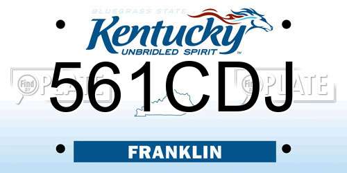 561CDJ Kentucky License Plate