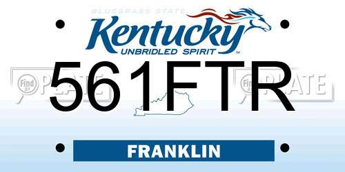 561FTR Kentucky License Plate