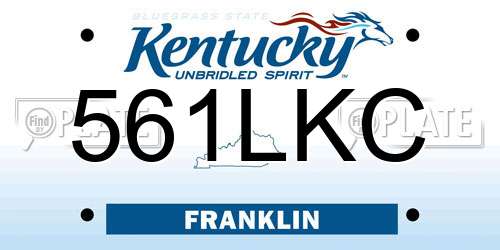561LKC Kentucky License Plate