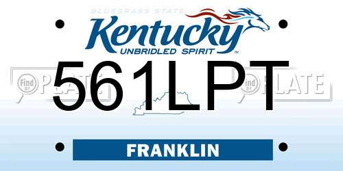 561LPT Kentucky License Plate