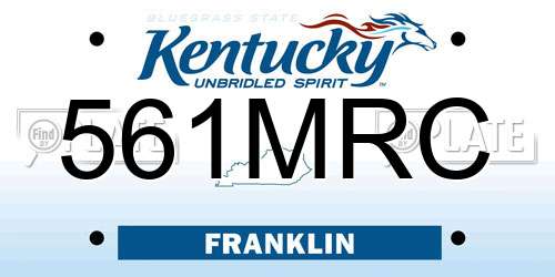 561MRC Kentucky License Plate