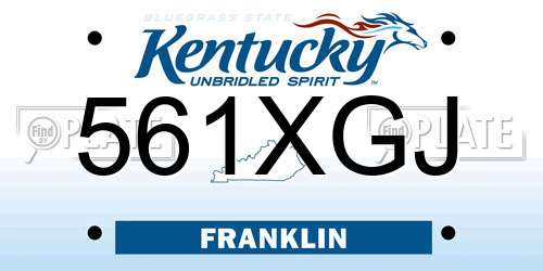 561XGJ Kentucky License Plate