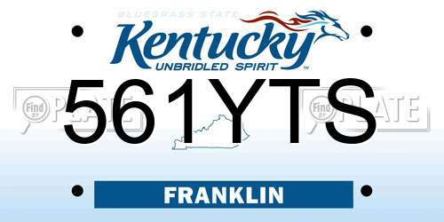 561YTS Kentucky License Plate