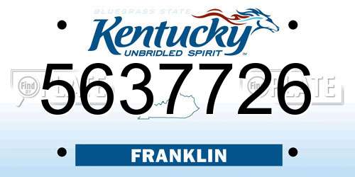 5637726 Kentucky License Plate