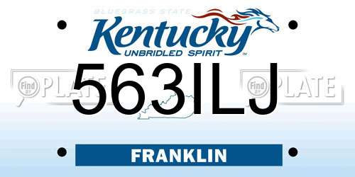 563ILJ Kentucky License Plate