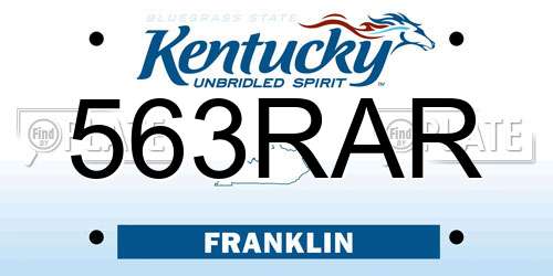 563RAR Kentucky License Plate