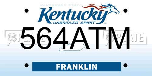 564ATM Kentucky License Plate