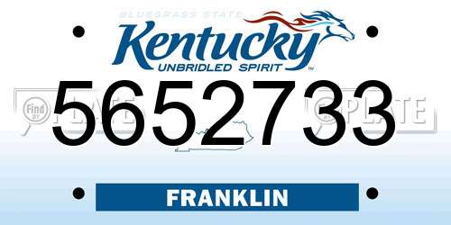 5652733 Kentucky License Plate