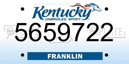 5659722 Kentucky License Plate