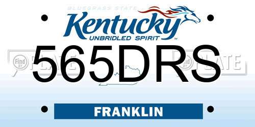 565DRS Kentucky License Plate