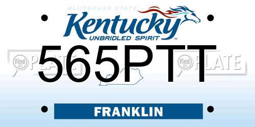 565PTT Kentucky License Plate