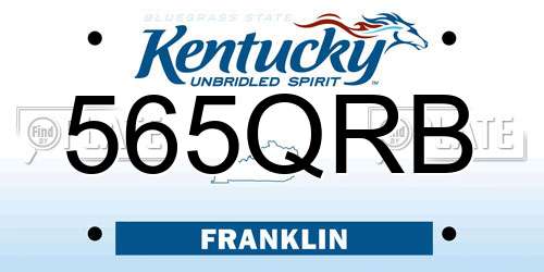 565QRB Kentucky License Plate