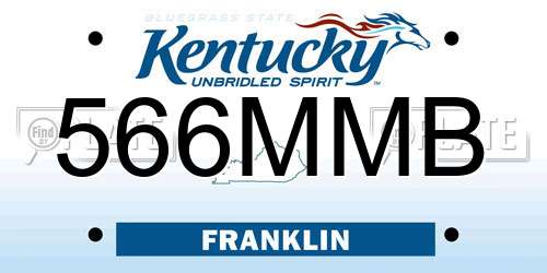 566MMB Kentucky License Plate