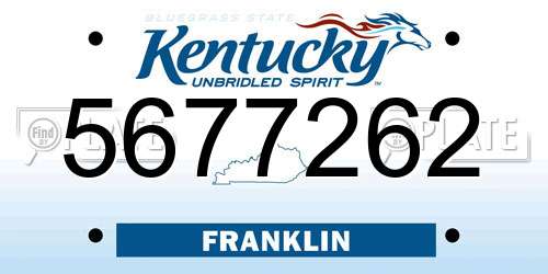 5677262 Kentucky License Plate