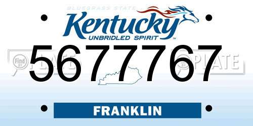 5677767 Kentucky License Plate