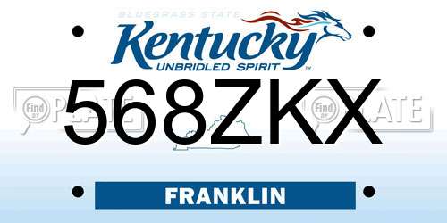 568ZKX Kentucky License Plate