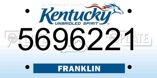 5696221 Kentucky License Plate
