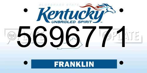 5696771 Kentucky License Plate