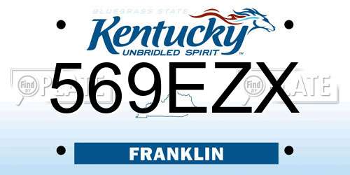 569EZX Kentucky License Plate
