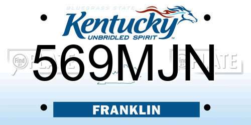 569MJN Kentucky License Plate