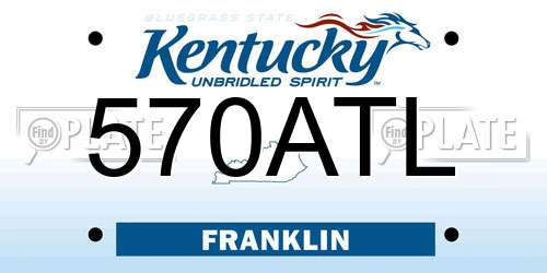 570ATL Kentucky License Plate